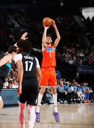 ＮＢＡ、首位サンダーが１２連勝　西カンファレンス、第６週が終了