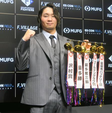 沢村賞の伊藤、３・４億円で更改　日本ハム、８勝の達は４倍増