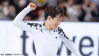 鍵山優真SP自己新の108.77点で首位発進！「まだ高いところを目指せる」佐藤駿が2位、マリニン4A挑むも3位【GPファイナル】