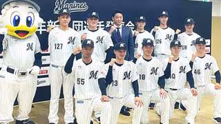 ロッテドラ1・石垣元気「愛称は&ldquo;ガッキー&rdquo;と呼んで」とファンにお願い 目標は&ldquo;170㎞&rdquo;【新入団選手発表】