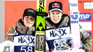 ジャンプＷ杯 二階堂連 自身最高の2位、小林陵侑3位、日本勢2人が表彰台 王者・ブレブツがW杯4連勝