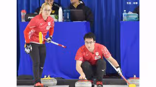 カーリング混合ダブルス、フィンランドに7－3で勝利　大会通算3勝2敗で3位浮上【五輪世界最終予選】