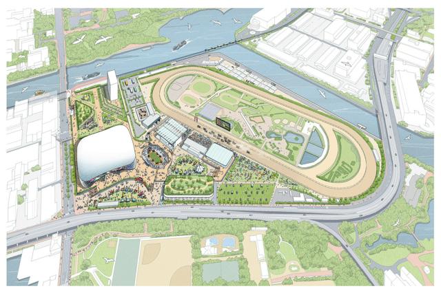 大井競馬場にアリーナ、東京都競馬が計画公表　ネット馬券で来場者減