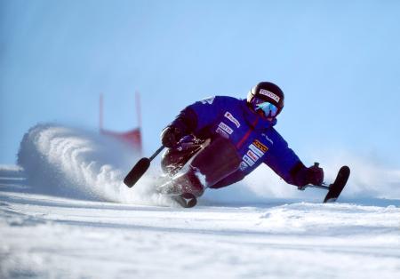 森井「手応え感じている」　パラアルペンが合宿公開