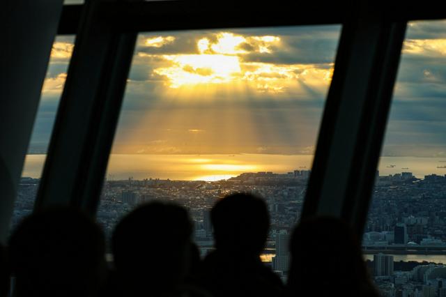 初日の出、雲間から見えた　800人が歓声　東京スカイツリー展望台