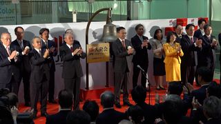 【動画】東京株、１４００円超高　半導体株に買い　大発会