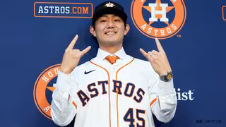 アストロズ・今井達也が入団会見、愛称に「ラーメン達也」提案され笑顔　WBCは「今のところ出る予定ない」