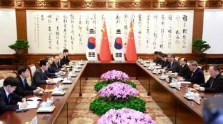 中国、韓国大統領を厚遇　指導部会談、パンダ貸与も協議