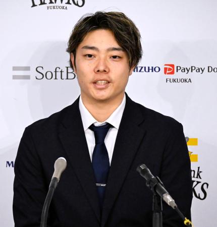 松本裕、１億８千万円で更改　ソフトバンク、ＷＢＣへ「準備」