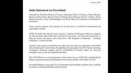 グリーンランドめぐりヨーロッパ7カ国が共同声明　アメリカにけん制、NATO連携も強調