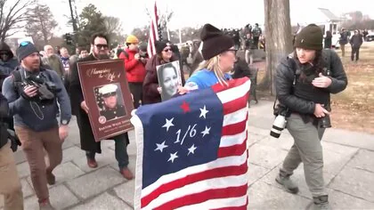 アメリカ連邦議会襲撃事件から5年　トランプ大統領支持者らがワシントンで抗議の行進&hellip;恩赦受けた元極右団体幹部も