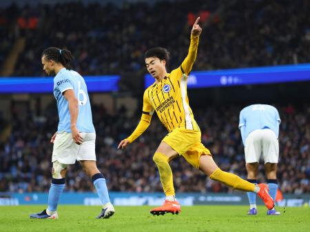 サッカー、三笘が今季２点目　プレミアリーグ、同点ゴール