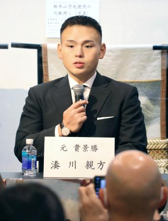 湊川親方「自分も勉強」　２６日付で部屋継承、師匠に