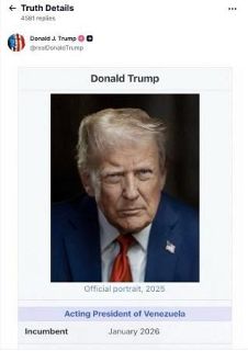 「ベネズエラ大統領代行」を示唆　トランプ氏投稿、批判も