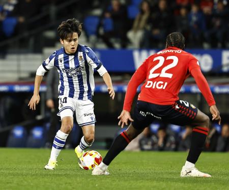 久保フル出場、準々決勝へ　サッカーのスペイン国王杯