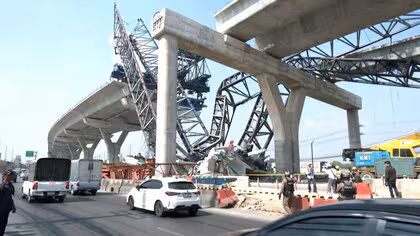 タイでまたクレーン崩落&hellip;建設中の高架道路の橋桁とともに　車2台巻き込まれ2人死亡2人けが　同じ建設会社の事故相次ぐ
