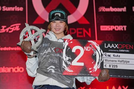 スノボ工藤２位、山田代表確実　Ｗ杯ハーフパイプ第５戦