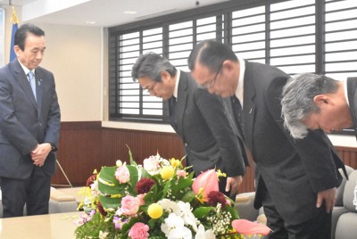 中部電力の林社長、静岡知事に謝罪　早期辞任は否定　浜岡原発不正