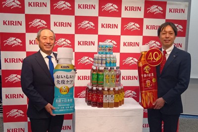 キリン、健康飲料の収益1000億円規模目指す　10年後に倍増計画
