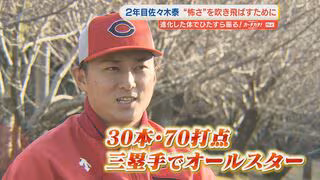 飛躍を誓うカープ２年目　佐々木泰　新井良太コーチから【30HR70打点・三塁手でオールスター】指令に「やるつもり」