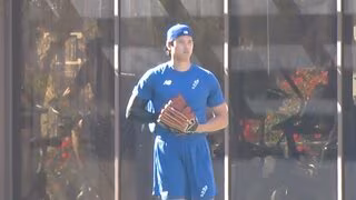 大谷翔平、今季初報道陣の前で自主トレ　本格的な二刀流シーズンへ　ユニフォーム姿で撮影も