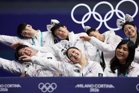 ペア不在の韓国は初日７位　フィギュア団体