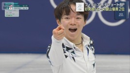 フィギュア男子ショートSP 好発進！エース鍵山優真・2位