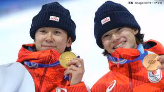 涙の金・戸塚優斗「ピカピカだし重いし」両手に&ldquo;ゴールドネイル&rdquo;のゲン担ぎ、銅メダル・19歳の山田琉聖は「重たい」【ミラノ五輪】