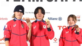 【会見ノーカット】スノボ　ハーフパイプ男女メダリスト 小野・戸塚・山田が喜び語る