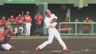 カープ二俣が猛打賞で猛アピール！「とにかくリーグ優勝と日本一だけ」捕手にも挑戦中のユーティリティープレイヤーがレギュラー目指す