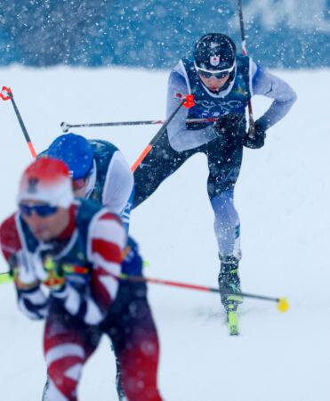 複合団体の日本、不運重なり失速　山本が前で転倒した選手と交錯