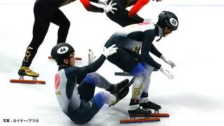 ショートトラック男子5000mリレー 日本は積極的にレースを引っ張るも総合7位 宮田は「自分の力を出し切れなかった」【ミラノオリンピック】