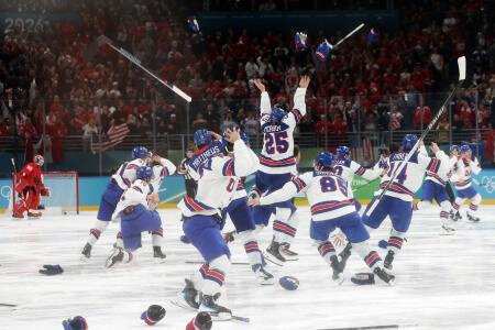 米国が４６年ぶり金メダル　アイスホッケー・２２日