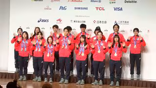 りくりゅう・木原「キャンピングカーでアメリカ横断したい」、村瀬心椛「みなさんに感謝」TEAM JAPANが帰国会見【オリンピック】