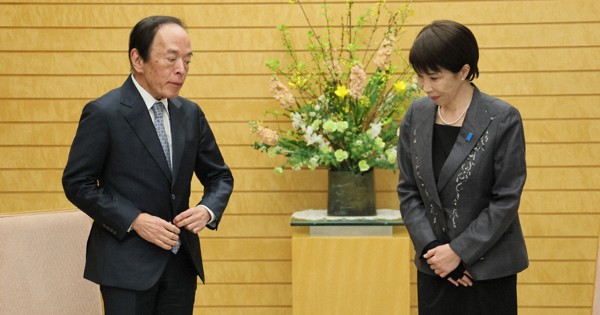 高市首相、追加利上げに難色示す　日銀・植田総裁との会談で