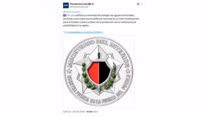 キューバ領海内に侵入したアメリカ船籍の高速船が発砲、国境警備隊が応戦　高速船の4人死亡、6人負傷　政府発表