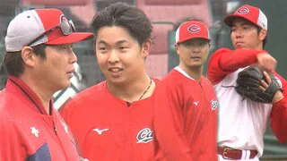 森翔平「あしたに向けて全てをかける」カープはマツダスタジアムで練習再開　２８日からは倉敷で楽天２連戦