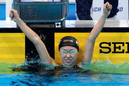 梶本一花、競泳８００自で日本新　８分２３秒１１、日本選手権