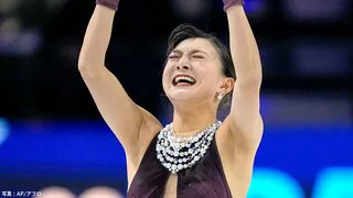 坂本花織が金メダルで有終の美！自己ベスト更新＆4度目V　最高のフィナーレに涙、千葉百音が銀で日本勢19年ぶりワンツー