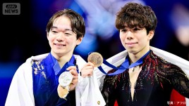 鍵山優真と佐藤駿がダブル表彰台　マリニンが3連覇　世界フィギュアスケート選手権