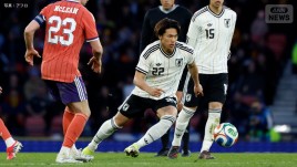 「W杯に呼んでくれ」&ldquo;異色のFW&rdquo;塩貝健人、日本代表デビュー戦で即アシスト！伊東純也の決勝点を生んだ&ldquo;極上タッチ&rdquo;にSNS沸騰「引っ張られながらよく落とした」