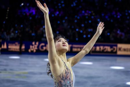 坂本花織「思い残すことはない」　エキシビ最後は氷に右手触れ