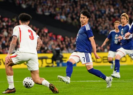 日本代表、イングランドに初勝利　サッカー親善試合、三笘が得点